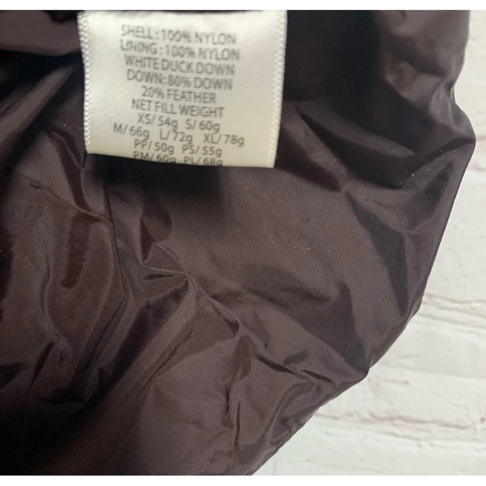 RARE Eileen Fisher Burgundy Down Puffer High Collar Vest Size L - Picture 4 of 5